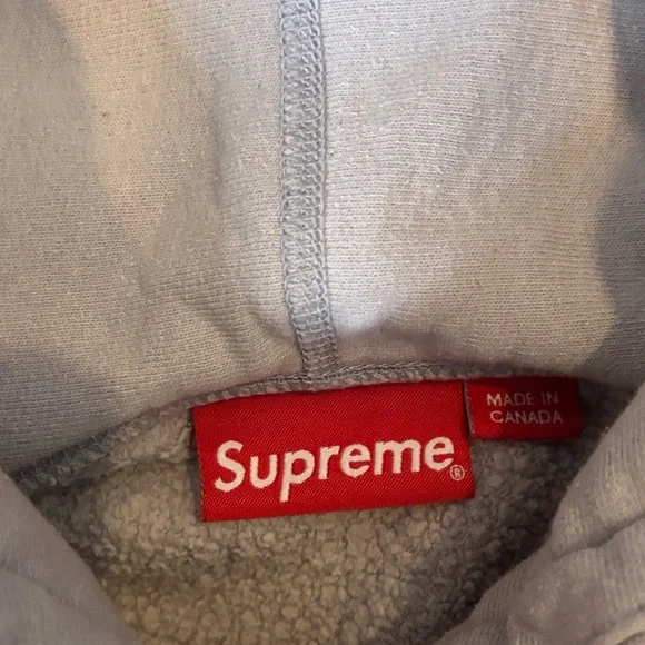 Supreme Light Gray Men's Hoodie - Picture 2 of 5